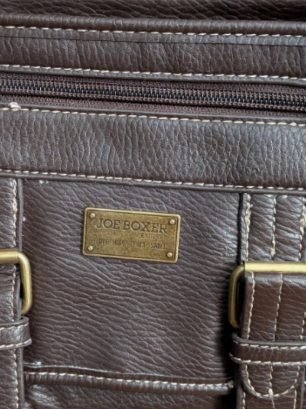 Joe Boxer brown Faux Leather Shoulder Bag Purse Pocketbook - Picture 2 of 8